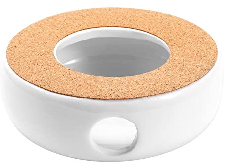 Mecerypt Mini Portable Ceramic Teapot Holder Base Teapot Warmer Insulation Base Coffee Water Warmer Candle Holder Tea Accessories