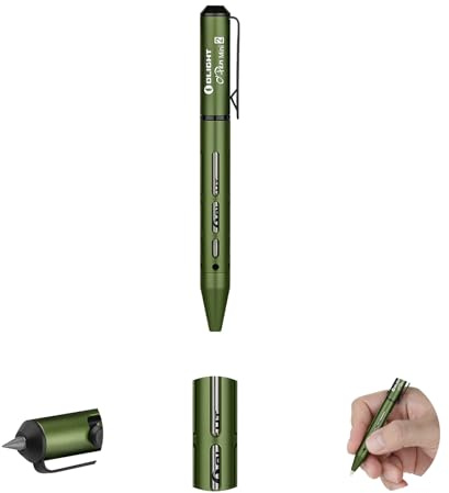 OLIGHT OPEN Mini 2 Multifunktionaler Kugelschreiber und Bleistift, schwarze Tinte, geeignet für Büro, Geschäft, Outdoor (Grün)