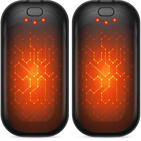 Gabless Scaldamani 2 Pezzi, Scaldamani Elettrici USB, Scaldamanis Portatili Tascabili con 3 Livelli di Calore, Scaldamanis Tascabile a Riscaldamento Rapido, Ottimo Regalo per Uomini e Donne ufficio
