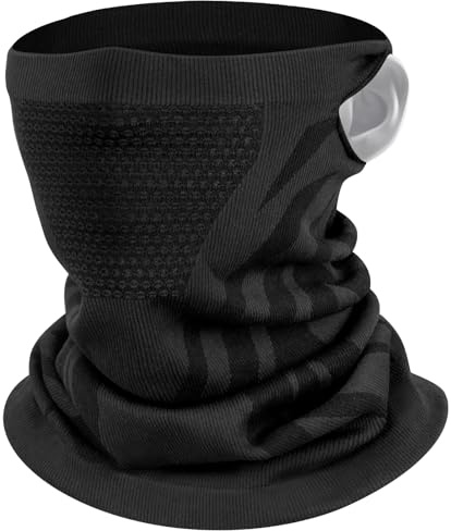 Kiiwah Braga Cuello para Hombre y Mujer, Bufanda Tubular con Apertura para La Oreja Transpirable Calentador de Cuello Anti Viento Braga Termica Moto para Esquí Ciclismo Senderismo Deportes