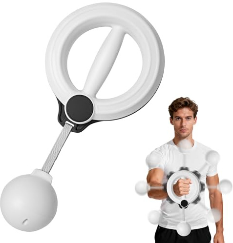 Entraîneur De Bras À Manivelle 360°, Appareil De Fitness Portable pour La Tonification des Bras Et Le Renforcement Musculaire, Renforceur D'Avant-Bras Et Pectoraux pour La Maison, Hommes Et Femmes