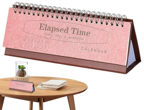 Hqunjikp Calendario de escritorio 2026, bloques semanales grandes a rayas, calendario planificador de 12 meses para escritorio, para planificar el hogar, oficina, aula, dormitorio, trabajo, estudio