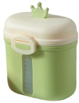 SENECESLI Portable Infant Milk Powder Storage Box Large Capacity Formula Dispenser for Complete Nutrition, Ideal for Parents and Caregivers (Green)