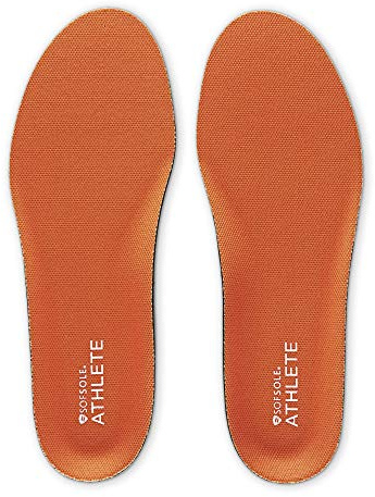 Sof Sole Athlete Semelles Découpables - Coussin en gel, soutien neutre de la voûte plantaire, design léger, absorption de l'humidité, protection antimicrobienne