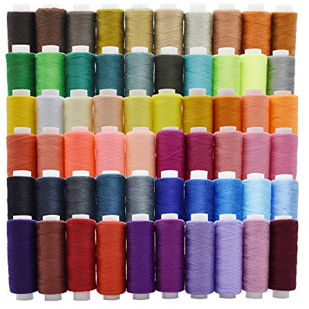 60 Colors Sewing Thread Spools 250 Yards Each Polyester All Purpose for Hand and Machine Sewing