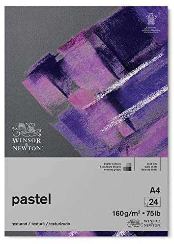 Winsor & Newton 6660767 Pastellpapier im Block mit Grautone - 24 Blatt DIN A4, 160g/m², FSC, Säurefrei, ohne optische Aufheller, archivierbare Qualität, stabil und Alterungsbeständig