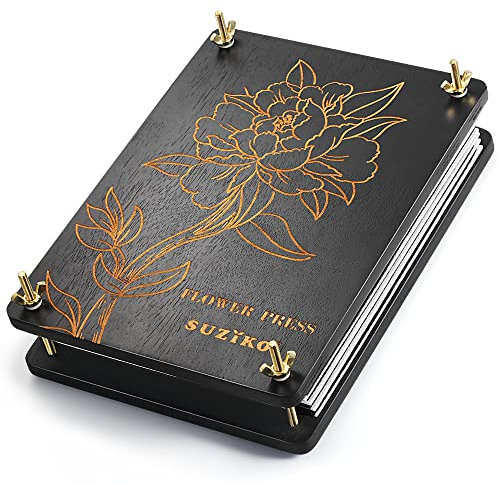 Suziko Große Blumenpresse mit Fotorahmen, Blumenpressen-Set, Maße 30 x 22 cm,6 Schichten Blumenpressen-Set für Erwachsene und Kinder - Tolles Geschenk für Kunst- und Handwerksliebhaber und Tochter