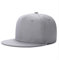 Boolavard Klassische Snapback-Mütze, Mütze, Hip-Hop-Stil, Flacher Schirm, blanko, einfarbig, verstellbare Größe (Grau)