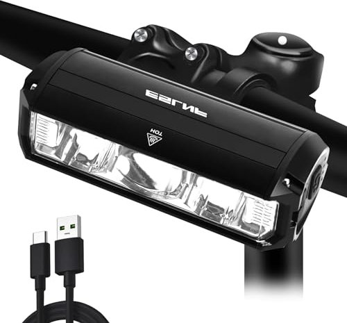 Bike Lights Set USB Rechargeable, 1200LM Super Bright Bike Front Light Flashlight 4 Lighting Modes, Waterproof Bicycle Lights for All Bike Mountain