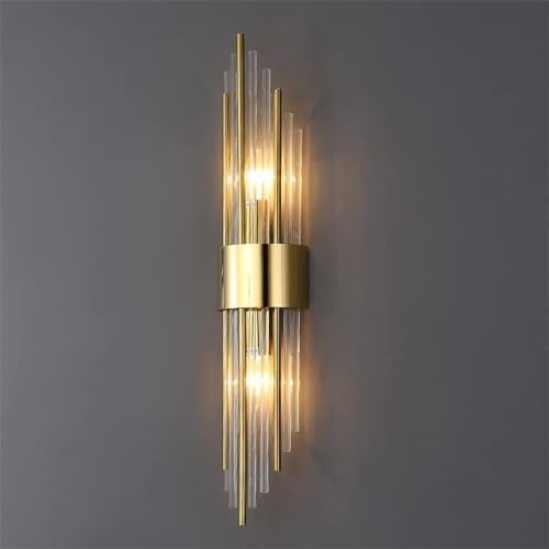 Moderna vägglampor för vardagsrum, sovrum, vägglampa, kristall-vägglampa, lyxig LED-lampa, sovrum, hotell, sänglampa, hall, uppfart (guld)