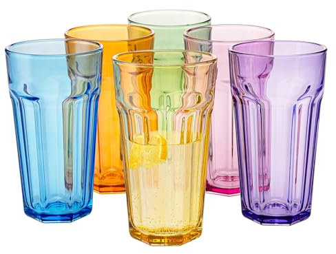 TREND FOR HOME Lot de 6 grands verres à cocktail Cuba Libre - 630 ml - Lot de 6 verres à cocktail - Design rétro XXL - Collection GIGI - Lavage à la main (630 ml)
