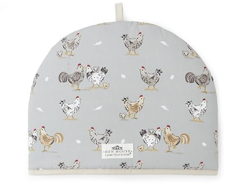 Cooksmart Hen House Lane Tea Cosy | British Designed Farmhouse-Inspired Teapot Warmer | 100% Cotton with Polyester Wadding | Stylish & Insulated Kitchen Accessory | Machine Washable
