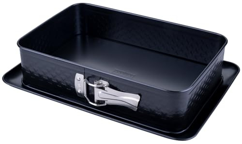 Zenker Moule à charnière rectangulaire 28 x 18 cm - Idéal pour la Saint-Valentin et la fête des mères - Avec gaufrage unique en forme de cœur - Sans PFAS - Fabriqué en Allemagne