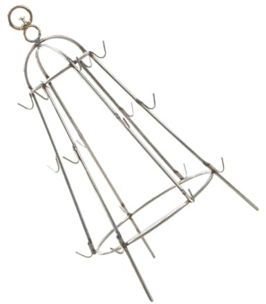 DOITOOL Support Suspendu pour Barbecue en Acier Inoxydable Grille de Cuisson Compacte Petite Taille avec Crochet Accessoire Pratique pour Barbecue en Extérieur Camping et Repas en