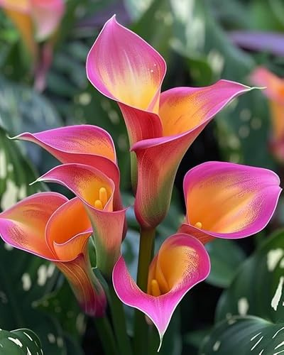 Raro Calla bulbi,Piante perenni,Calla pianta vera,resistenti al freddo,Tagliare,Facile da curare(non artificiali)-2 bulbi-D