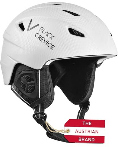 Black Crevice Erwachsene Skihelm Streif, matt weiß Carbon/schwarz, XS…