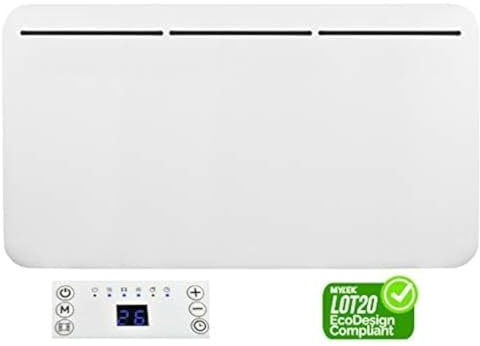 MYLEK Electric Panel Heater - Wall Mounted or Free Standing - Eco Energy Efficient Digital Display, Thermostat, Timer, Anti Frost Function, Bathroom IP24, ERP Lot20 (2000W)