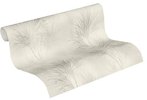 A.S. Création fleecetapet Exotic Life tapet med palmblad 10, 05 m x 0, 53 m grå, tillverkad i Tyskland 372751 37275-1
