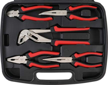 Juego de alicates de 5 piezas, alicates para bombas de agua, alicates combinados, alicates laterales, alicates de teléfono 17330