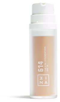 3INA MAKEUP - The 3 in 1 Foundation 614 - Fond de Teint Nu clair avec Sous-Teinte Rose - Primer Anti-Cernes et Fond de Teint avec SPF 15 et Vitamine C - Vegan - Cruelty Free