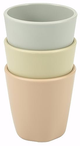 Tiny Twinkle kinderteller Baby Teller 3er-Pack BPA-freie Tassen, Teller und Schüsseln Sets für Kinder und Kleinkinder - Polypropylen Kunststoff-Geschirr-Set