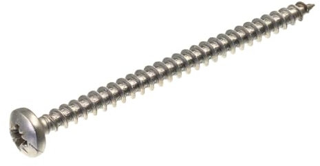 SECCARO Tornillo de cabeza semicircular para aglomerado (5 x 70 mm, acero inoxidable, V2A, VA A2, rosca completa, Phillips, PZ, 100 unidades)