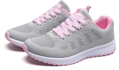 Sneakers ortopediche PRO 3.0 con memory foam, scarpe da corsa da donna, rete imbottita, scarpe da lavoro fitness, scarpe da ginnastica, salute per donne, Colore: rosa., 39 EU