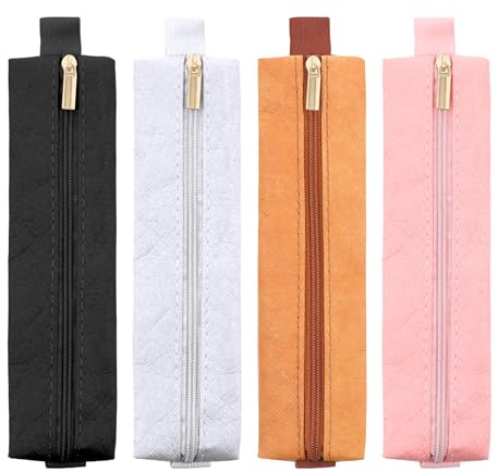 Lusofie 4 Stück Elastische Stiftehalter Notizbuch Stifteband Mit Schlaufen Wiederverwendbare Dupont-Papier Verstellbare Stiftetasche Pen Loop Für Tagebuch Notizbuch Planer Tablet(4 Farben)