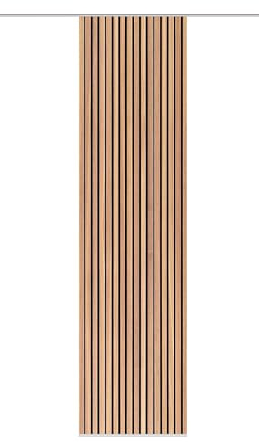 HOME WOHNIDEEN Schiebegardine PANILO, Seidenoptik, Blickdicht, 245x60 cm, Paneele, Farbe:braun, Größe:245 x 60 cm, Anzahl:1x