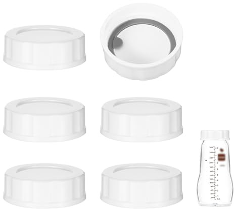 6 Stück Weiß Flasche Deckel Reiseverschlüsse Kompatibel mit MAM Flaschen, Baby Flasche Deckel Auslaufsicher, Muttermilch Aufbewahrung, Fläschchen Baby Zubehör Weiß, Wiederverwendbar