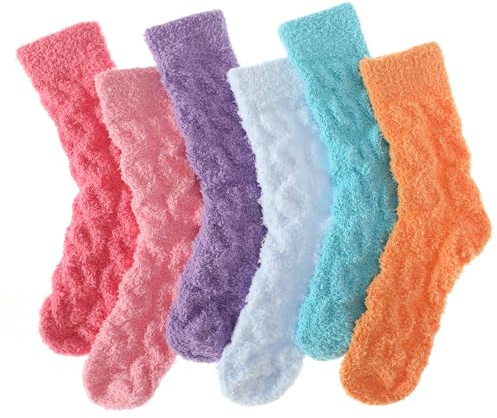 UPCOZY Womens Fluffy Fuzzy Socks,Winter Cozy Soft Warm Socks Gifts for Womens & Mom.