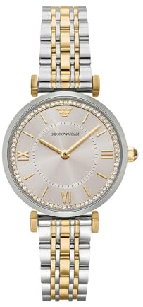 Emporio Armani Damen 32MM Zweifarbige Edelstahluhr, AR11702