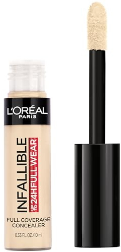 L'Oreal Paris Cosmetics Infallible Full Wear Concealer, Eggshell, 0.33 Ounces Liquid
