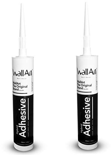 WallArt 2x Hybridklebstoff für 3D Wandpaneele Hybrid Klebstoff Dichtstoff Montagekleber Montageklebstoff Polymer Kleber Kartusche Universal