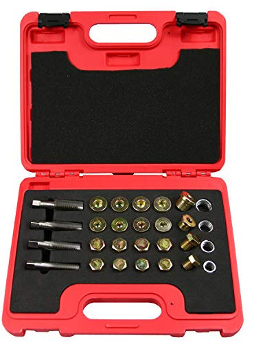 BestsQ 64Pcs Oil Pan Thread Repair Kit Sump Gearbox Drain Plug Tool Set M13 M15 M17 M20