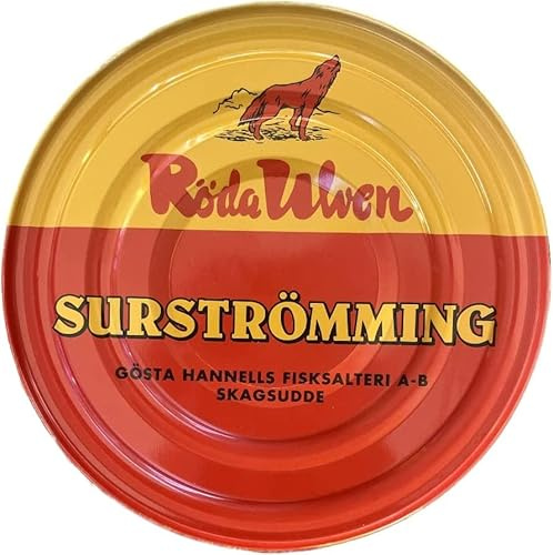 Surströmming HARENG | Spécialité suédoise | Röda Ulven 300g/400g Boîte (hareng fermenté) | Défi Surströmming | Poisson de Suède