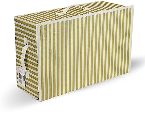 Hoesh UK - Gold Stripe Medium Wedding Dress Box With Lid & Acid Free Tissue, Under Bed Storage for Bridal Gown, Clothes