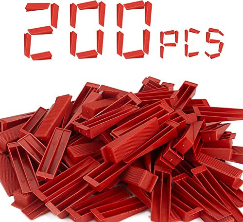 200 Stück Fliesenkeile,Revolutionär Kunststoffkeile – Verabschieden Sie sich von schrägen Fliesen mit diesen Premium-Keilen (90 mm x 16 mm)