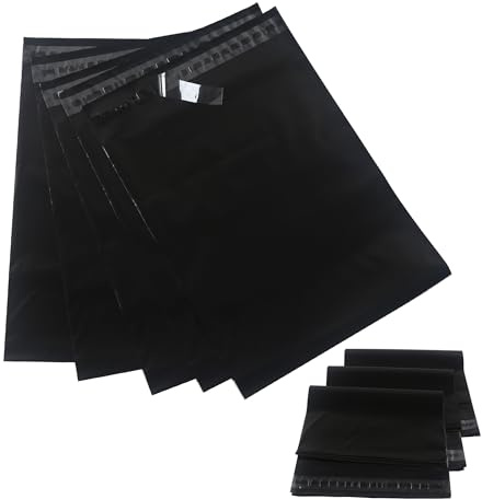 newlng Versandbeutel Versandtasche für Warensendung (Schwarz)Versandtüten für Kleidung Textilien Blickdichte Kunststoff, Selbstklebend,Wasserdicht und Reißfest 25cmX35cm 30Stück (Verschiedenen Größen)