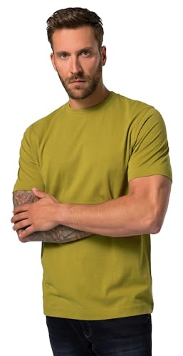 JP 1880 Herren große Größen Übergrößen Menswear L-8XL T-Shirt, Basic, Rundhals, gekämmte Baumwolle waldmoos 8XL 702558634-8XL