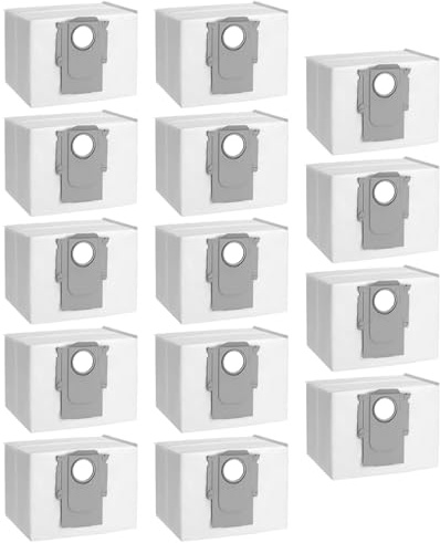 SOBEAU 14 Bolsas de Repuesto para Roborock Q7 M5+/Q7 L5+/Q10 S5+/Q10 X5+/S8+/ S8 Pro Ultra/ S7 MaxV Ultra/ S7 Pro Ultra/ Q7+/ Q7 Max+/ Q8 Max+/ Q5 Pro+/T8, Gran Capacidad Accesorios Bolsa de Polvo