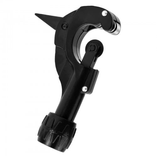 Ehuihuan Cortador manual de tubos de metal para acero inoxidable, cobre y aluminio, diámetro de 3 a 35 mm, con herramienta de desbarbado plegable y cuchilla extraíble, para saneamiento, construcción y