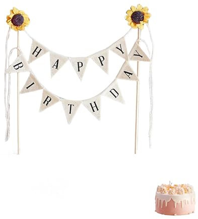 Happy Birthday Cake Topper,Happy Birthday Tortendeko Geburtstag,Cake Topper Geburtstag,Kuchen Deko Geburtstagsdeko Wimpelkette,Mädchen Torten Dekoration,Junge Girlande Kuchendeko,Geburtstagskuchen