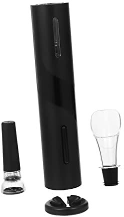 Alipis 4pièces Ouvre-bouteille Électrique Automatique Pour Vin Avec Coupe-capsule Bouchon De Vin Et Bec Verseur Pour Maison