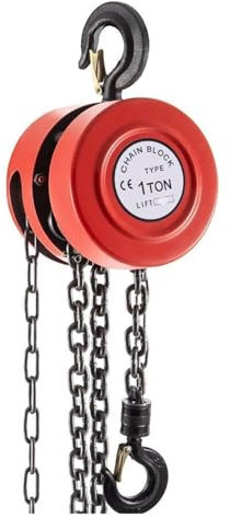 Manueller roter 2200Lbs Handkettenzug 10ft 300cm Aufzug Stahlbau Transport