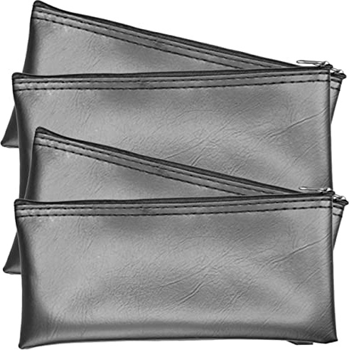 BIUDECO Bolsa De Almacenamiento para Micrófono De Cuero PU Cremallera, Set De 4 Unidades Pequeñas y Portátiles, Funda Protectora Anti Polvo para Micrófono, Adecuado para Transporte y Almacenamiento