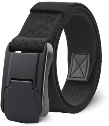 OTraki Cintura Militare Tattica,Senza Buchi Cintura da Lavoro Uomo,Cintura Tattica Uomo Elastica con Dotato di Fibbia Automatica in Lega Leggera,Non Poroso,per Trekking e Utilizzo Militare