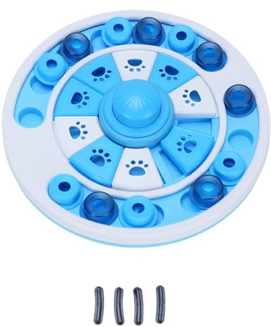 Pilipane Mangiatoia lenta per cani Puzzle giocattolo Interattivo Gioco di addestramento Gioco di arricchimento Giocattoli di arricchimento per cani e gatti Stimola l'intelligenza (Blu)