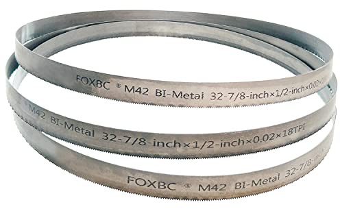 FOXBC 32-7/8 Inch Bandsaw Blade 18 TPI for DeWalt DCS371B Portable Band Saw, Replace DW3983C, 32-7/8-Inch .020-Inch 18 TPI, 3-Pack