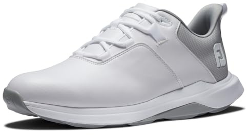 Footjoy Chaussures de Golf ProliteGolf pour Homme, Blanc, Gris Clair, Gris, 41 EU